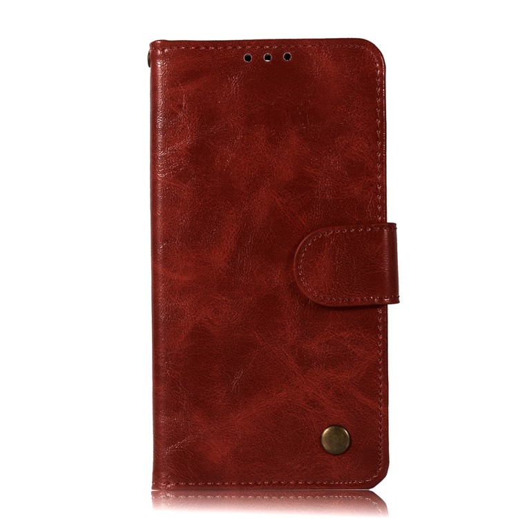Premium Vintage PU Leather Wallet Case with Stand for Nokia 5 - Wine Red-2