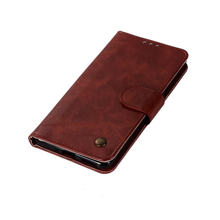 Premium Vintage PU Leather Wallet Case with Stand for Nokia 5 - Wine Red-7