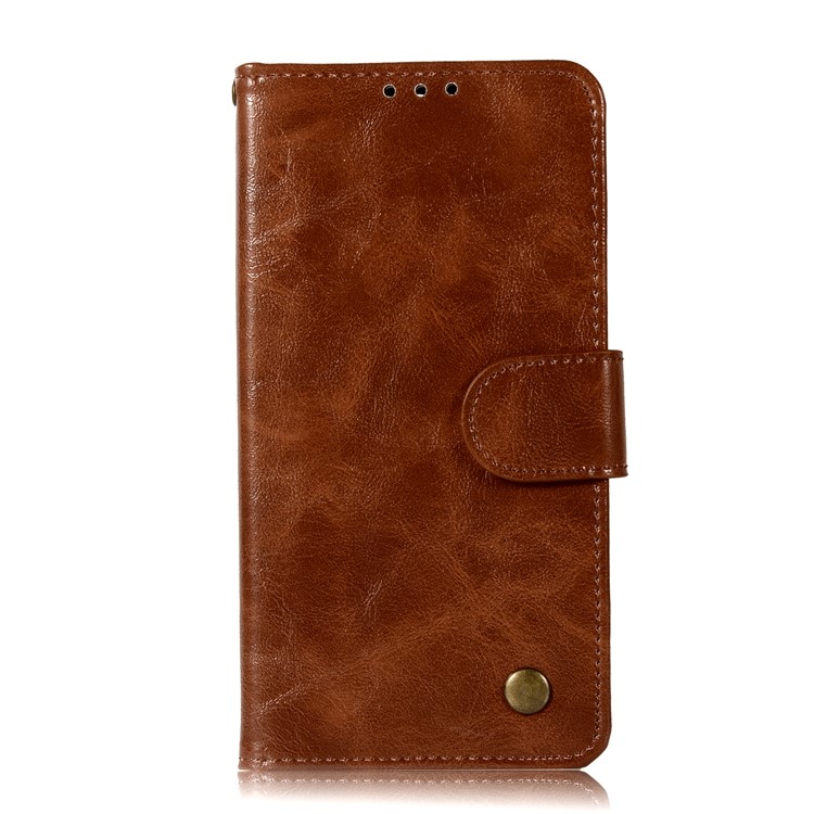 Premium Vintage PU Leather Wallet Cover Case for Nokia 5 - Coffee-2