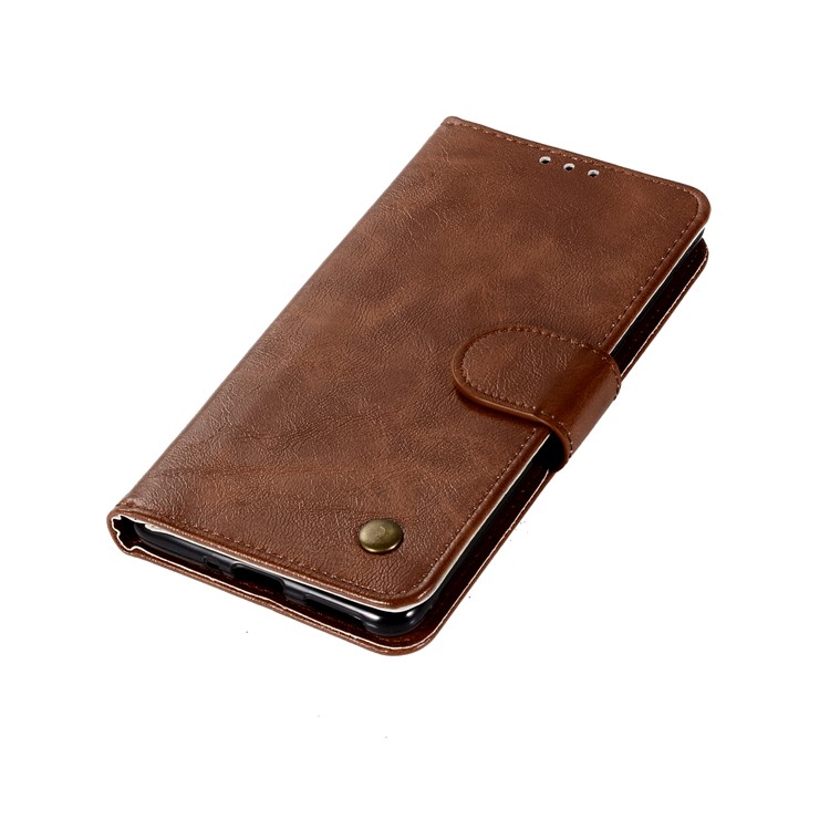Premium Vintage PU Leather Wallet Cover Case for Nokia 5 - Coffee-7