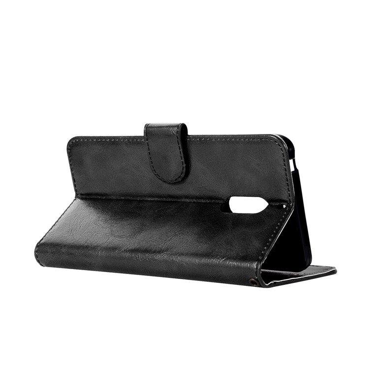 Premium Vintage Leather Wallet Case for Nokia 6 - Black-6