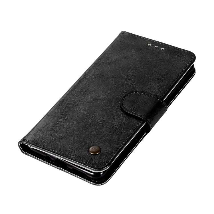 Premium Vintage Leather Wallet Case for Nokia 8 - Black-7