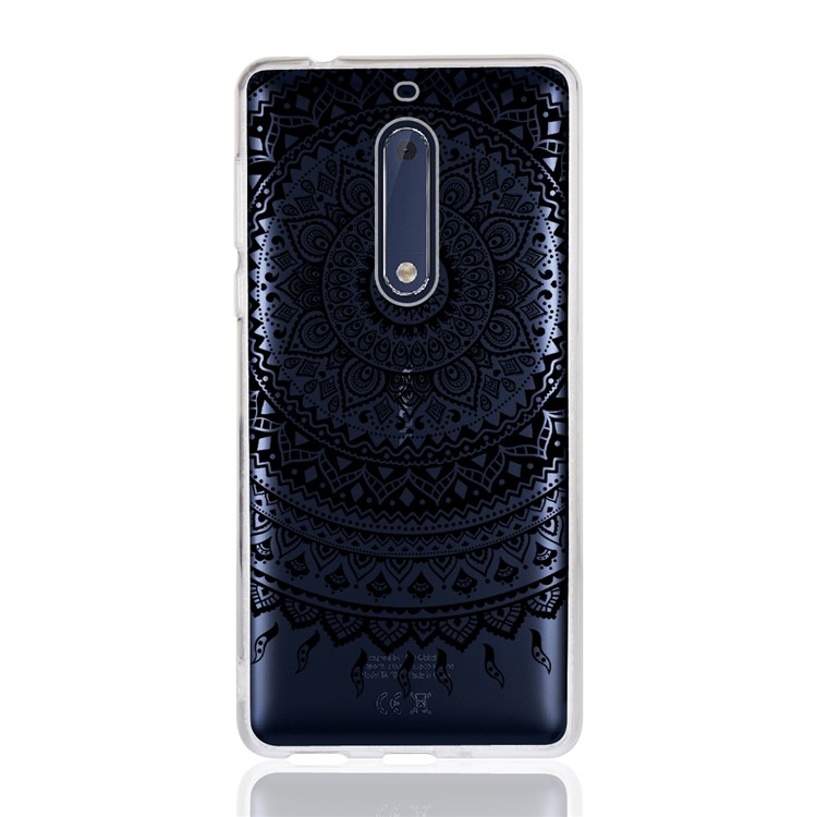 Mandala Flower TPU + PC Combo Back Case for Nokia 5 - Black-2