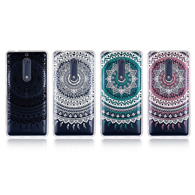 Mandala Flower TPU + PC Combo Back Case for Nokia 5 - Black-7