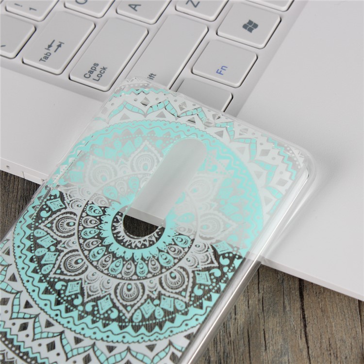 Mandala Flower TPU + PC Combo Back Shell for Nokia 5 - Green-4