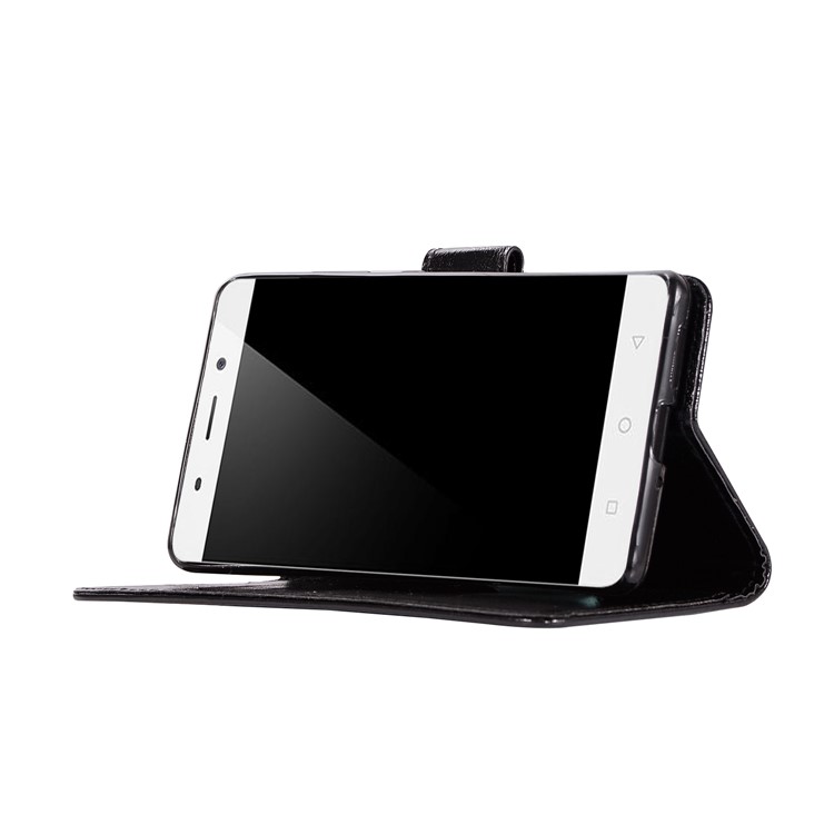 Premium Vintage PU Leather Wallet Stand Phone Case for Nokia 9 / 8 Sirocco with Strap - Black-5