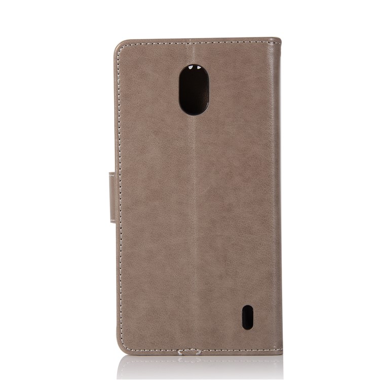Imprint Owl Dream Catcher Pattern PU Leather Wallet Cover for Nokia 2 - Grey-3