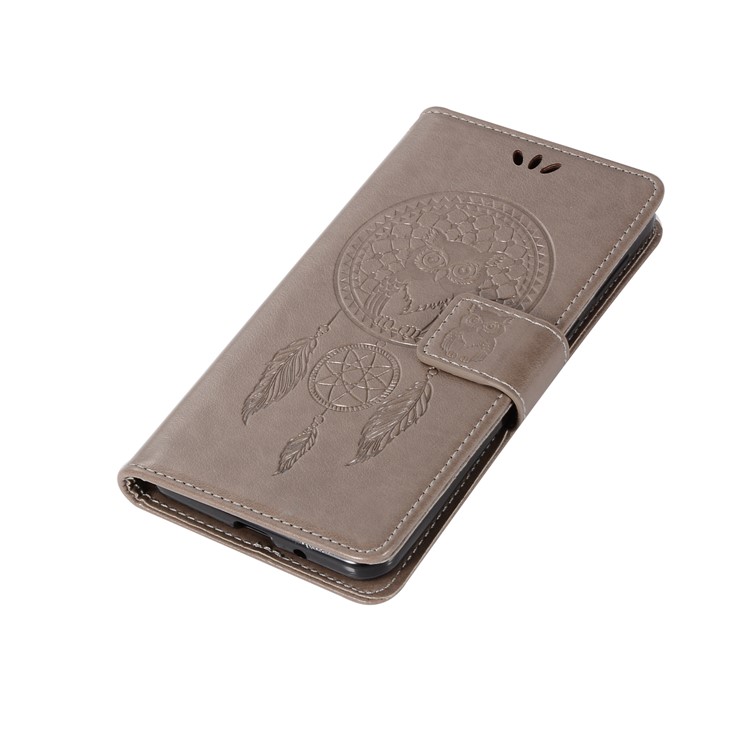 Imprint Owl Dream Catcher Pattern PU Leather Wallet Cover for Nokia 2 - Grey-7