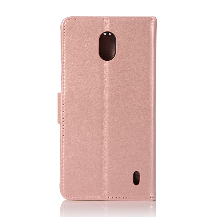 Imprint Owl Dream Catcher Pattern PU Leather Wallet Shell for Nokia 2 - Rose Gold-3