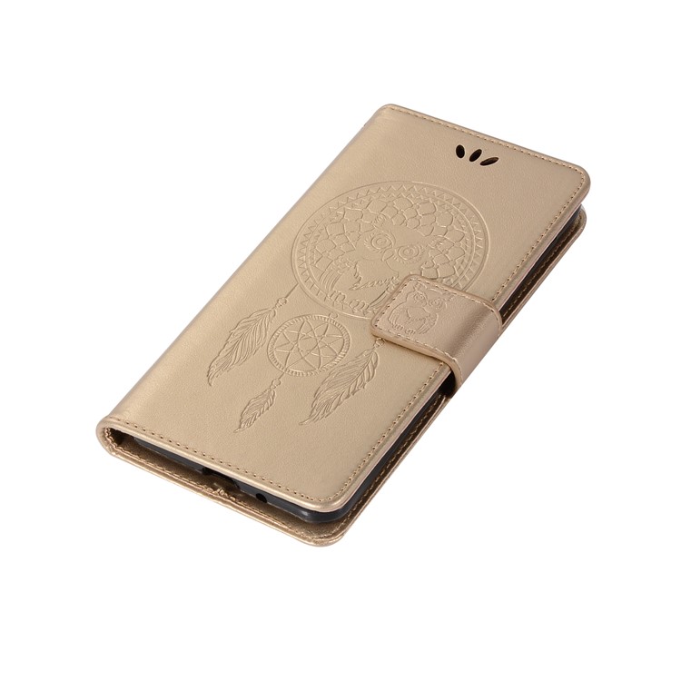 Imprint Owl Dream Catcher Pattern PU Leather Wallet Stand Case for Nokia 2 - Gold-7