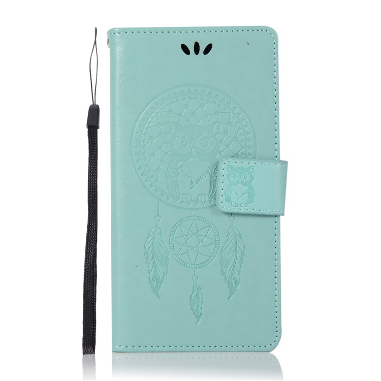 Imprint Owl Dream Catcher Pattern PU Leather Stand Wallet Phone Cover for Nokia 2 - Cyan-2