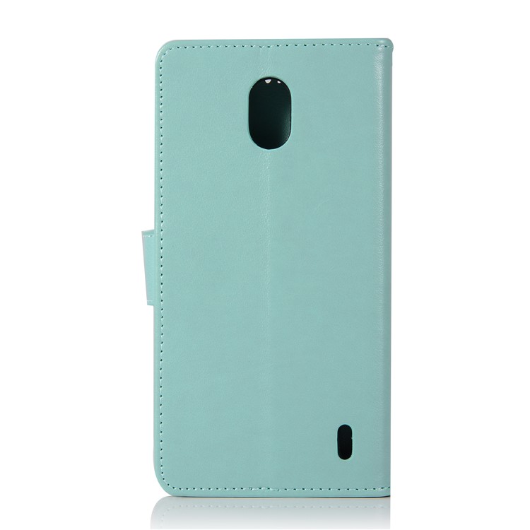 Imprint Owl Dream Catcher Pattern PU Leather Stand Wallet Phone Cover for Nokia 2 - Cyan-3