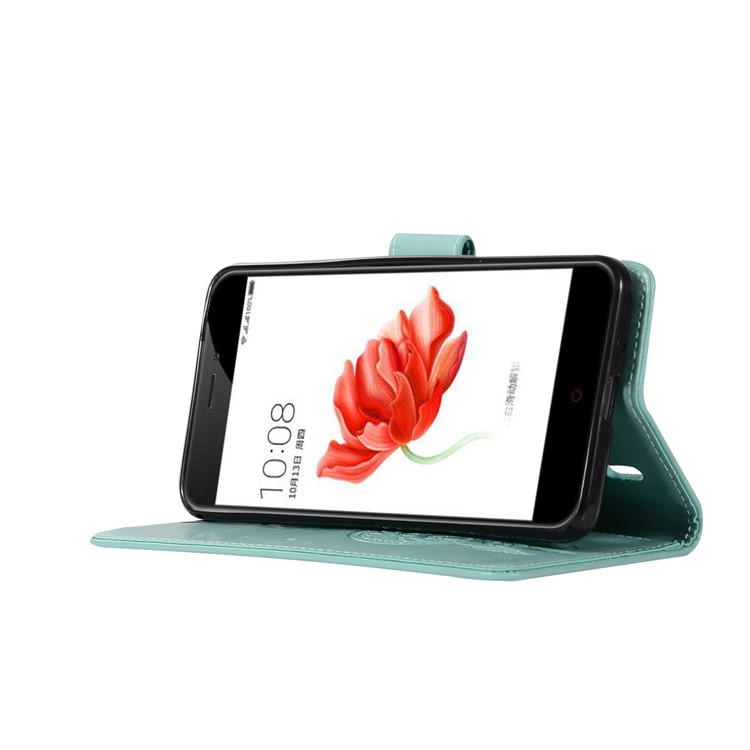 Imprint Owl Dream Catcher Pattern PU Leather Stand Wallet Phone Cover for Nokia 2 - Cyan-5