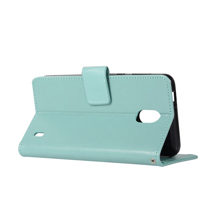 Imprint Owl Dream Catcher Pattern PU Leather Stand Wallet Phone Cover for Nokia 2 - Cyan-6