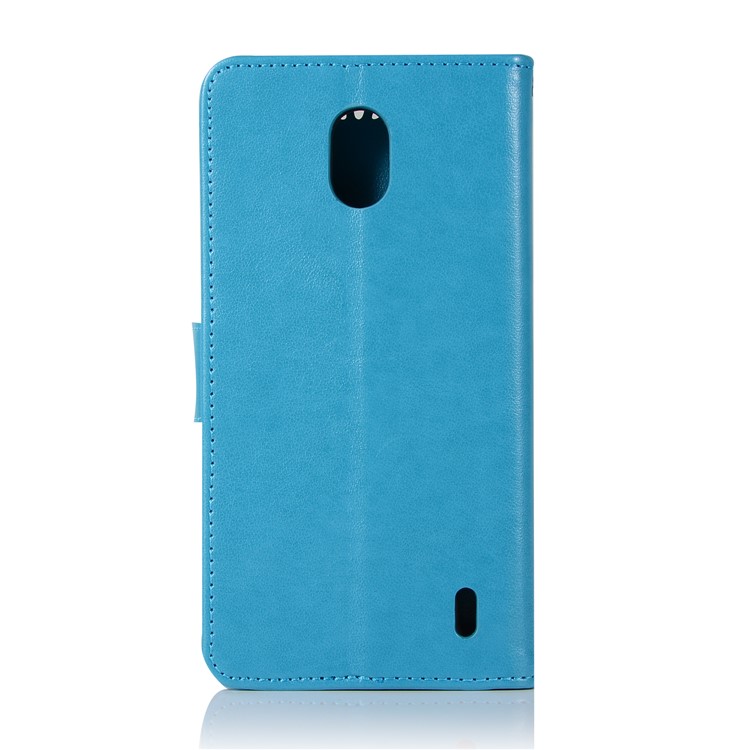 Imprint Owl Dream Catcher Pattern PU Leather Wallet Phone Shell with Stand for Nokia 2 - Blue-3