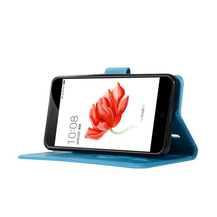 Imprint Owl Dream Catcher Pattern PU Leather Wallet Phone Shell with Stand for Nokia 2 - Blue-5