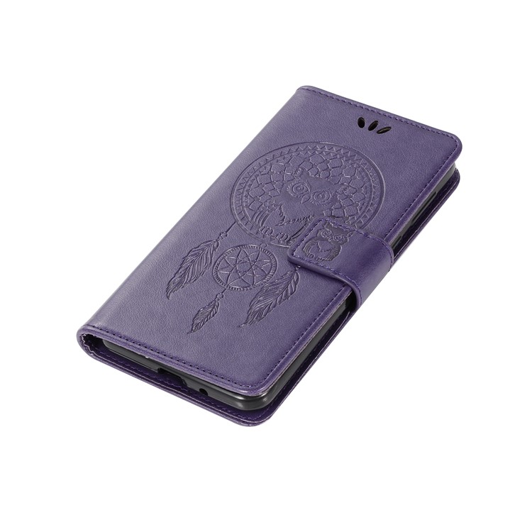 Imprint Owl Dream Catcher Pattern Card Holder Leather Protection Mobile Case for Nokia 2 - Purple-7