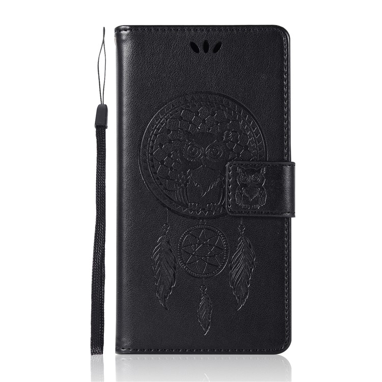 Imprint Owl Dream Catcher Pattern PU Leather Magnetic Wallet Mobile Phone Case for Nokia 3 - Black-2