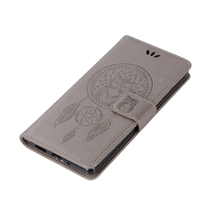 Imprint Owl Dream Catcher Pattern PU Leather Flip Stand Cell Phone Case for Nokia 3 - Grey-7
