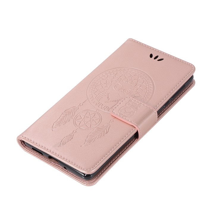 Imprint Owl Dream Catcher Pattern PU Leather Stand Wallet Phone Case for Nokia 3 - Rose Gold-7