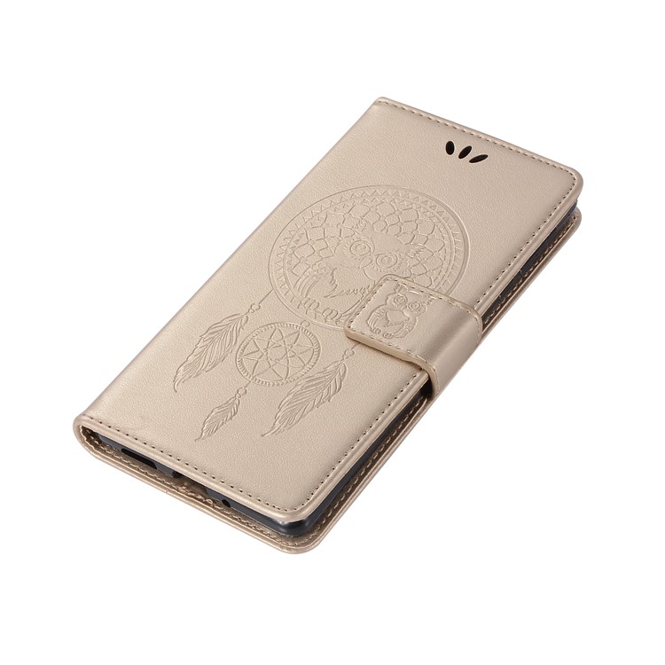 Imprint Owl Dream Catcher Pattern PU Leather Wallet Mobile Case with Stand for Nokia 3 - Gold-7