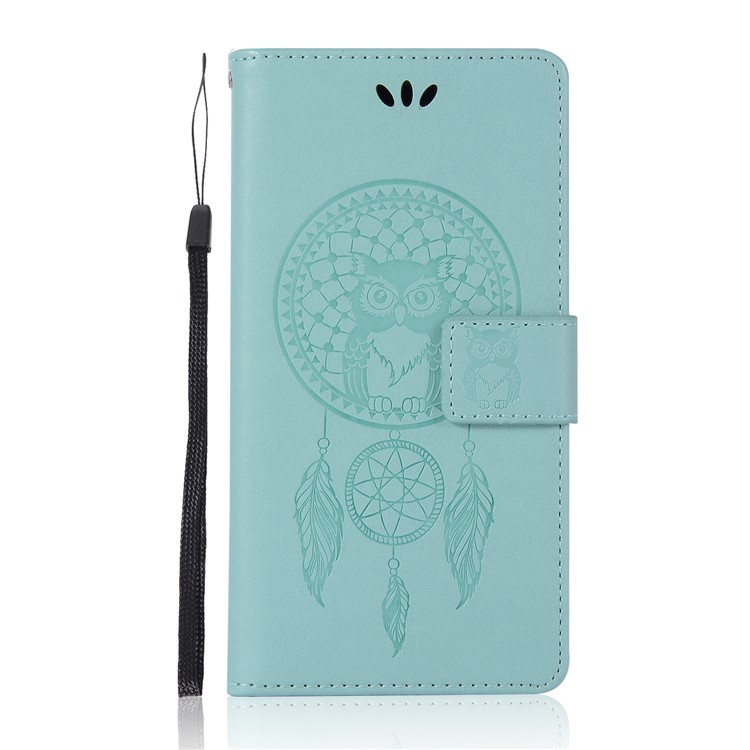 Imprint Owl Dream Catcher Pattern PU Leather Protection Cell Phone Cover for Nokia 3 - Cyan-2