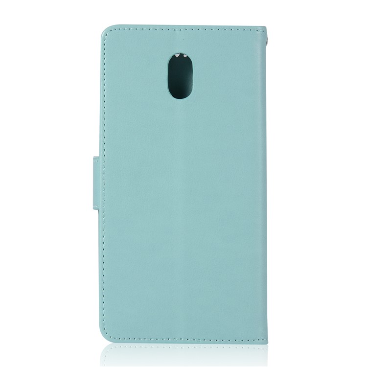 Imprint Owl Dream Catcher Pattern PU Leather Protection Cell Phone Cover for Nokia 3 - Cyan-3