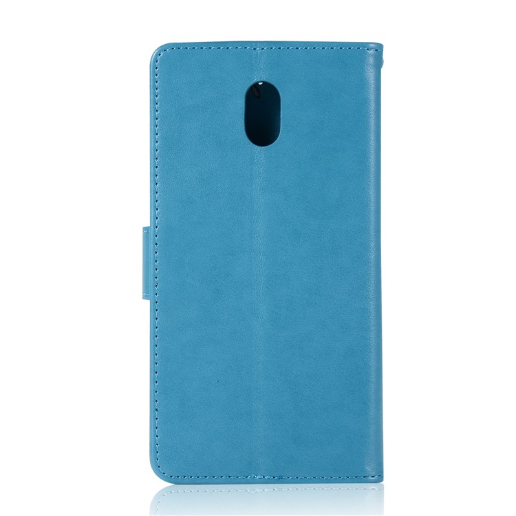 Imprint Owl Dream Catcher Pattern Card Holder Leather Wallet Mobile Phone Shell for Nokia 3 - Blue-3