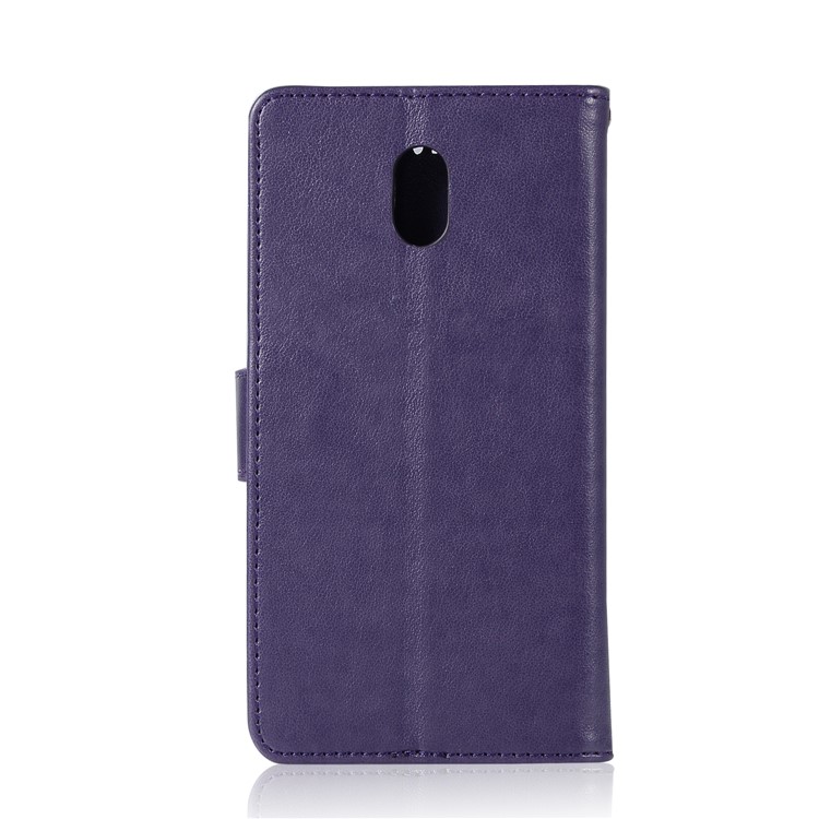 Imprint Owl Dream Catcher Pattern PU Leather Stand Wallet Protective Cover Shell for Nokia 3 - Purple-3
