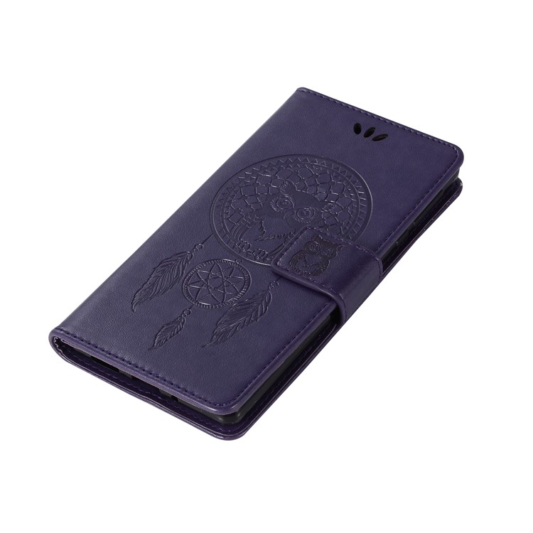 Imprint Owl Dream Catcher Pattern PU Leather Stand Wallet Protective Cover Shell for Nokia 3 - Purple-7