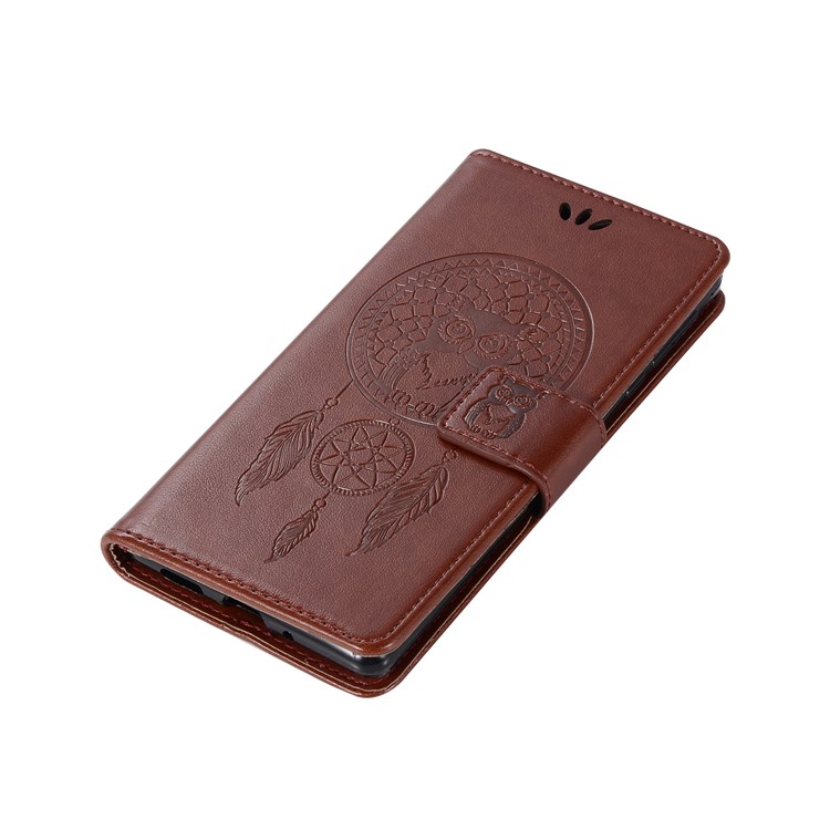 Imprint Owl Dream Catcher Pattern PU Leather Cover with Stand for Nokia 3 - Brown-7