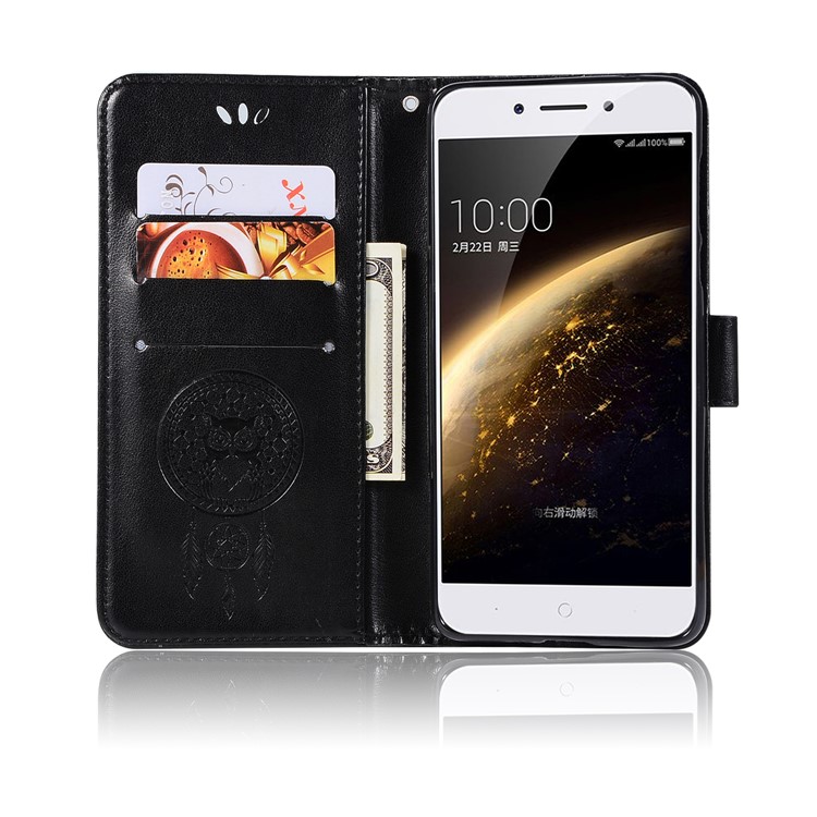 For Nokia 5 Imprint Owl Dream Catcher Pattern PU Leather Protection Wallet Case - Black-4
