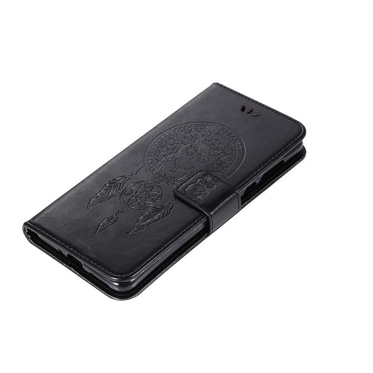 For Nokia 5 Imprint Owl Dream Catcher Pattern PU Leather Protection Wallet Case - Black-7