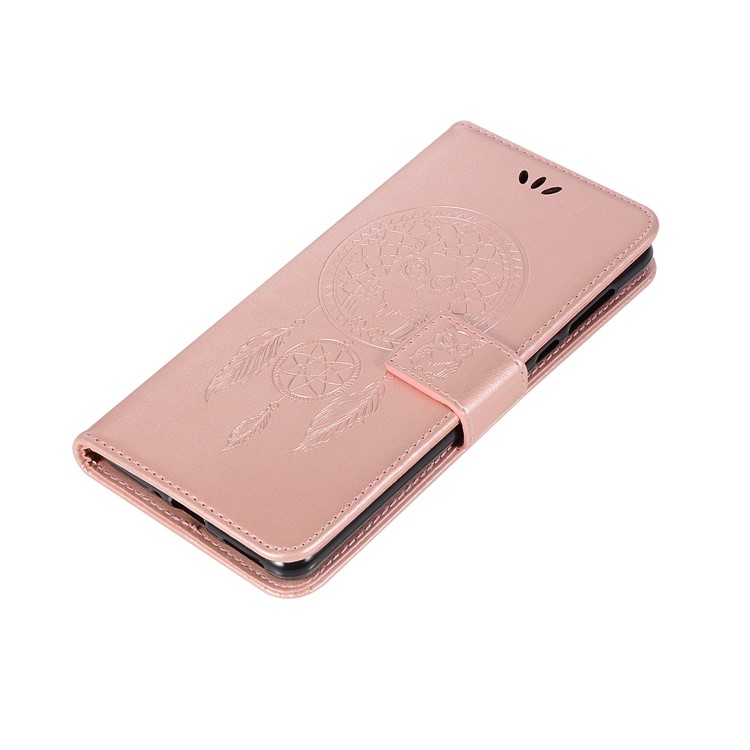 For Nokia 5 Imprint Owl Dream Catcher Pattern PU Leather Protection Wallet Shell - Rose Gold-7