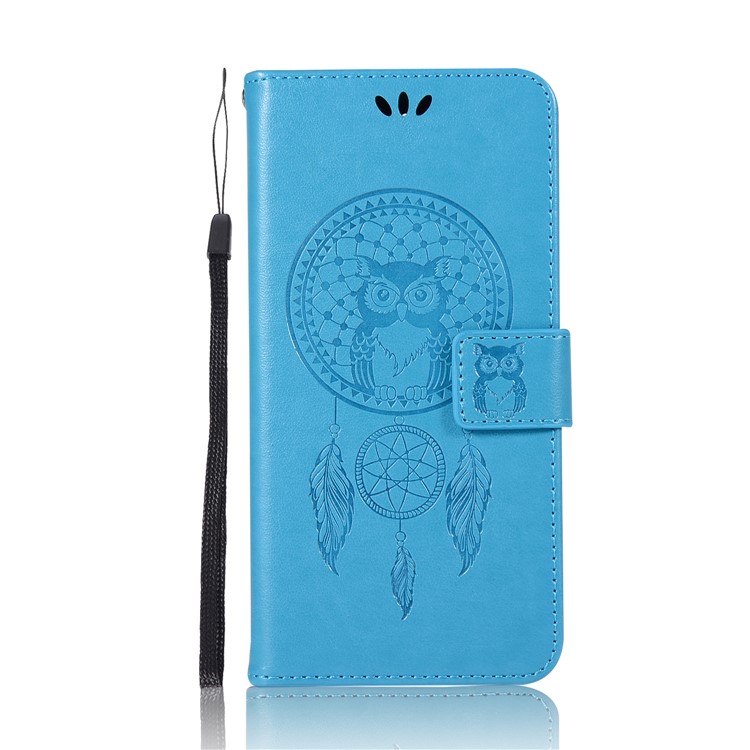 For Nokia 5 Imprint Owl Dream Catcher Pattern PU Leather Wallet Stand Mobile Casing - Blue-2