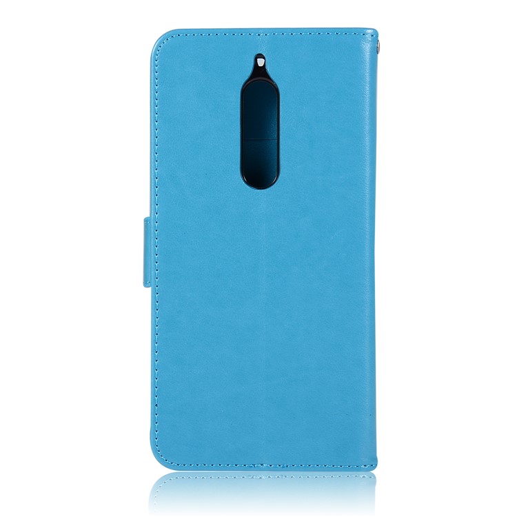 For Nokia 5 Imprint Owl Dream Catcher Pattern PU Leather Wallet Stand Mobile Casing - Blue-3