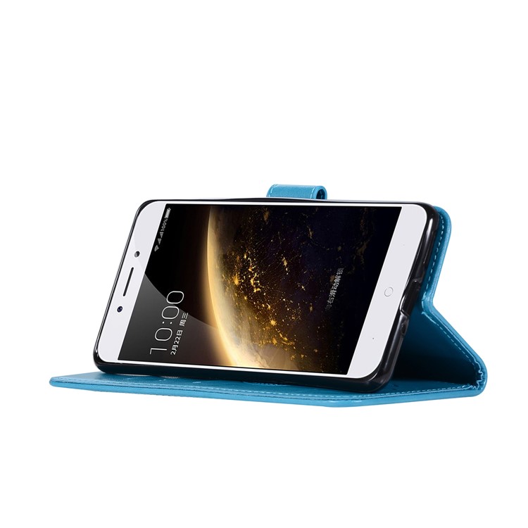 For Nokia 5 Imprint Owl Dream Catcher Pattern PU Leather Wallet Stand Mobile Casing - Blue-5