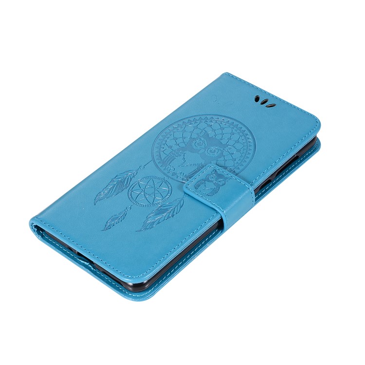 For Nokia 5 Imprint Owl Dream Catcher Pattern PU Leather Wallet Stand Mobile Casing - Blue-7