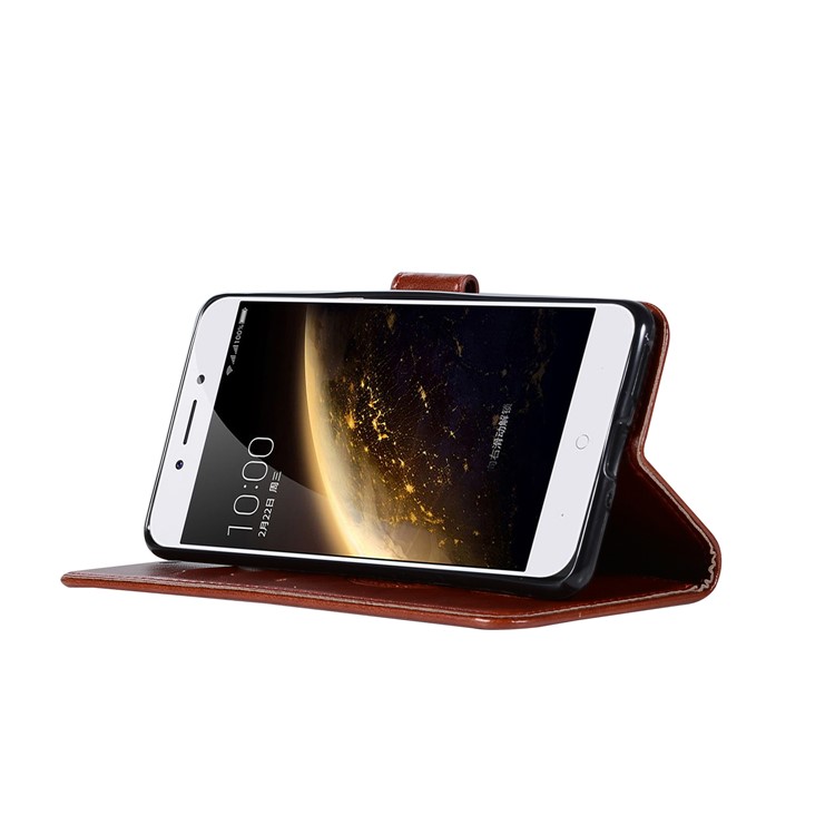 For Nokia 5 Imprint Owl Dream Catcher Pattern PU Leather Protective Card Slots Phone Casing - Brown-5
