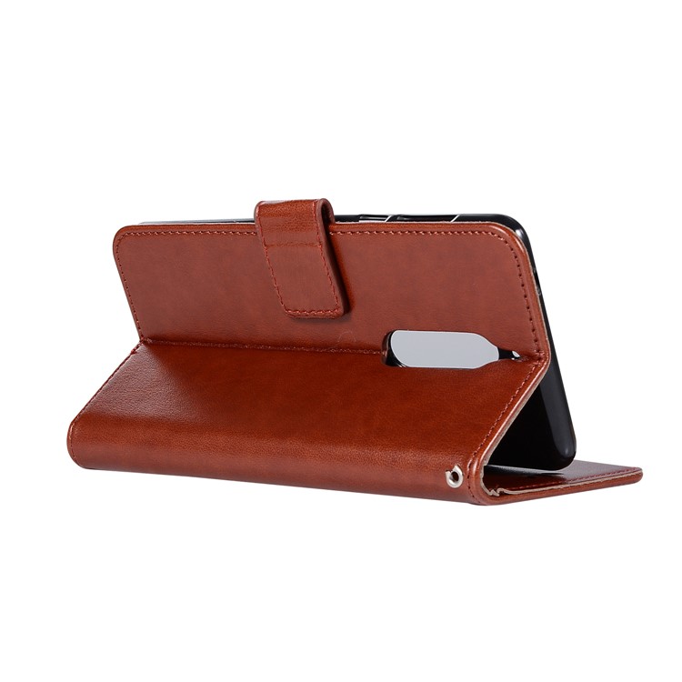 For Nokia 5 Imprint Owl Dream Catcher Pattern PU Leather Protective Card Slots Phone Casing - Brown-6