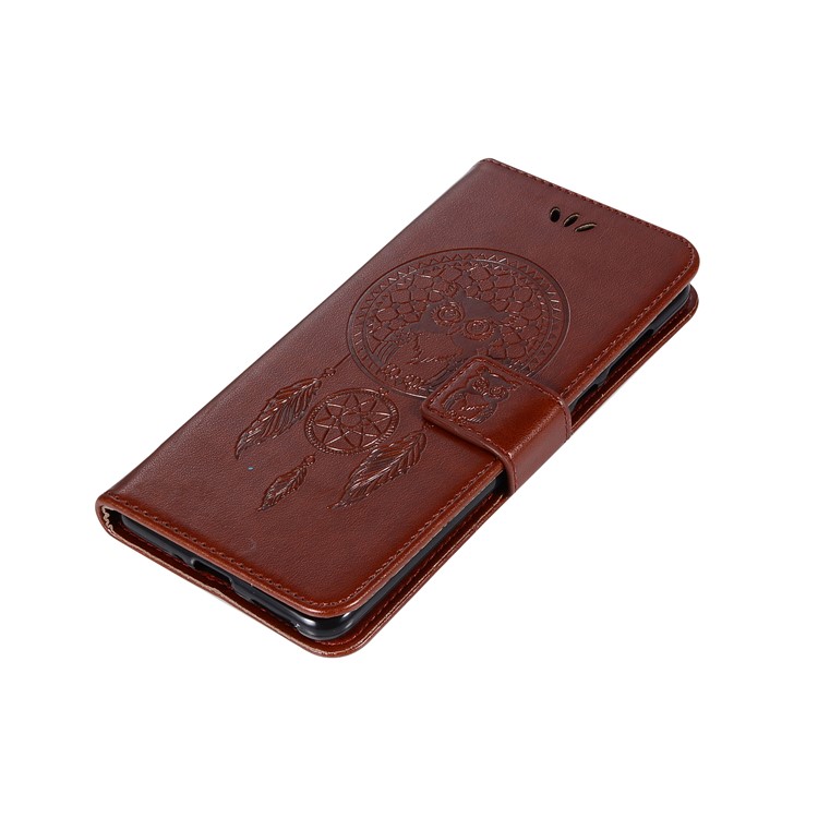 For Nokia 5 Imprint Owl Dream Catcher Pattern PU Leather Protective Card Slots Phone Casing - Brown-7