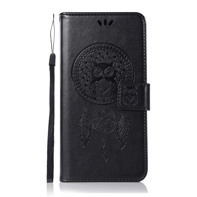 Imprint Owl Dream Catcher Pattern PU Leather Wallet Flip Cover Case for Nokia 8 - Black-2