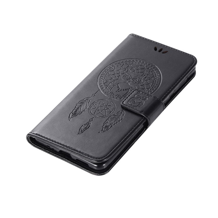 Imprint Owl Dream Catcher Pattern PU Leather Wallet Flip Cover Case for Nokia 8 - Black-7