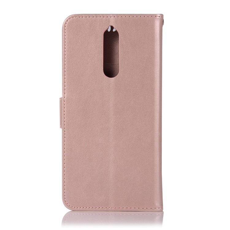 Imprint Owl Dream Catcher Pattern PU Leather Wallet Magnetic Phone Case for Nokia 8 - Rose Gold-3