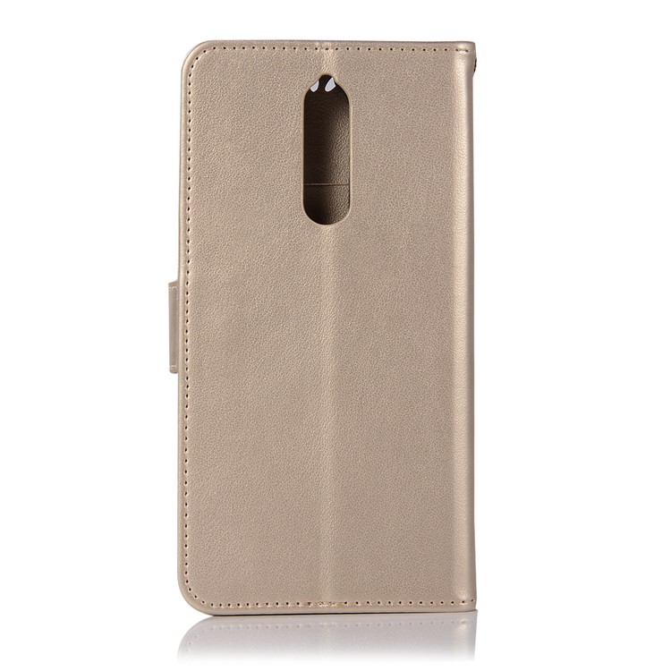 Imprint Owl Dream Catcher Pattern PU Leather Protective Mobile Shell for Nokia 8 - Gold-3