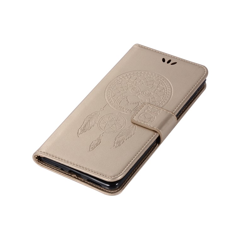 Imprint Owl Dream Catcher Pattern PU Leather Protective Mobile Shell for Nokia 8 - Gold-7
