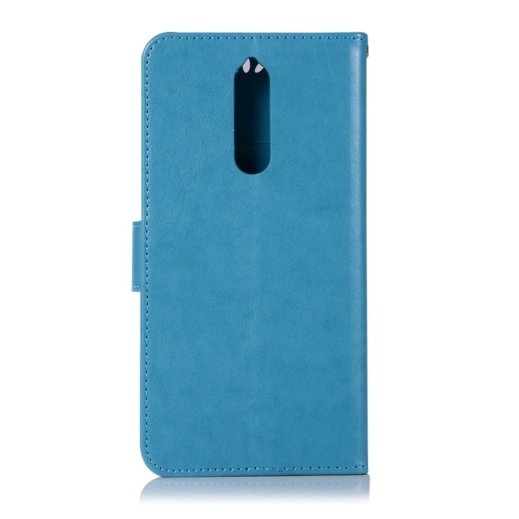 Imprint Owl Dream Catcher Pattern Wallet Stand Leather Cell Phone Case for Nokia 8 - Blue-3