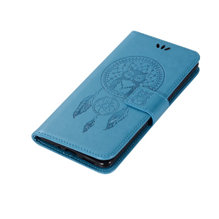 Imprint Owl Dream Catcher Pattern Wallet Stand Leather Cell Phone Case for Nokia 8 - Blue-7