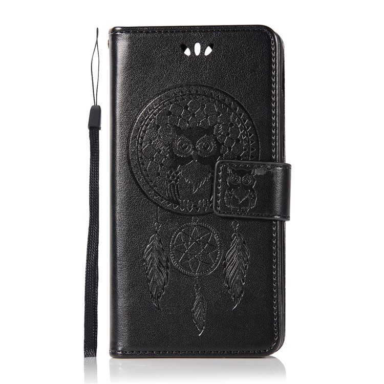 Imprint Owl Dream Catcher Pattern Wallet Leather Stand Case for Nokia 9 / 8 Sirocco - Black-2