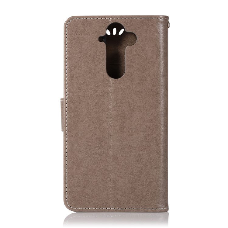 Imprint Owl Dream Catcher Pattern Wallet Leather Cover for Nokia 9 / 8 Sirocco - Grey-3